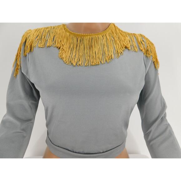 Dance Costume Top Kelle K7T6 Small Adult Silver Jazz Marching Band Baton - Picture 3 of 5